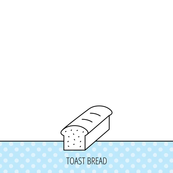 Icône de toast. Panneau de pain tranché . — Image vectorielle