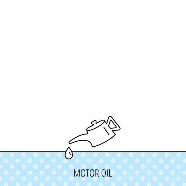 मोटर तेल आइकन। ईंधन ड्रॉप चिह्न के साथ कर सकता है . — स्टॉक वेक्टर
