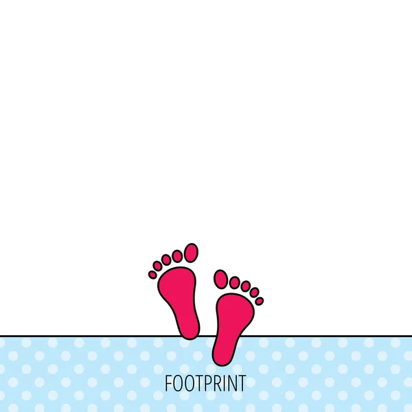 Baba lábnyomok ikonra. Gyermek láb jel. — Stock Vector