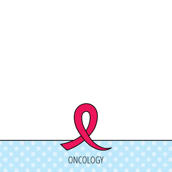 Icona del nastro di sensibilizzazione. Segno oncologico . — Vettoriale Stock