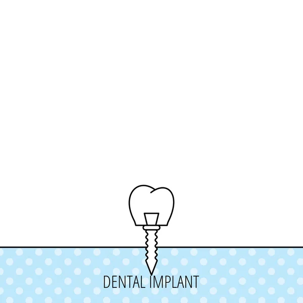 Dental implant pictogram. Mondelinge prothese teken. — Stockvector