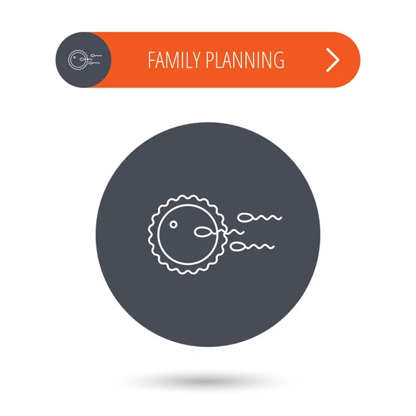 Familjeplanering ikon. Befruktning tecken. — Stock vektor