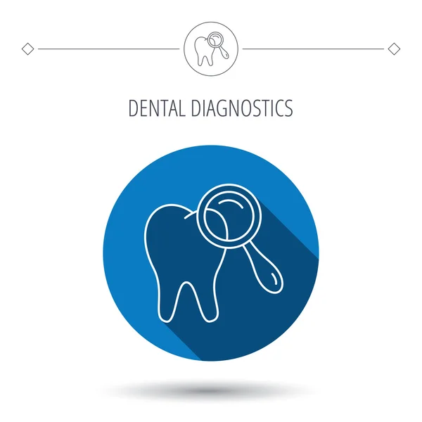 Dental diagnostic icon. Tooth hygiene sign. — Stock Vector