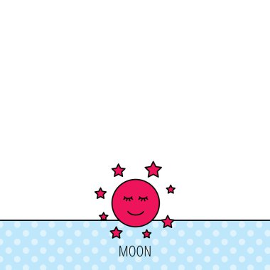 Ay ve yıldız simgesi. Gece ya da uyku işareti.