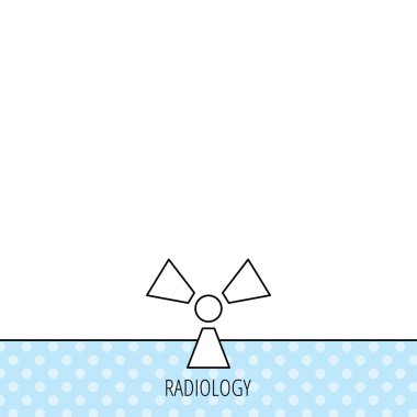 Radyasyon simgesi. Radyoloji işareti.