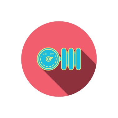 Radyatör regülatör simgesi olan. Isıtıcı işareti.