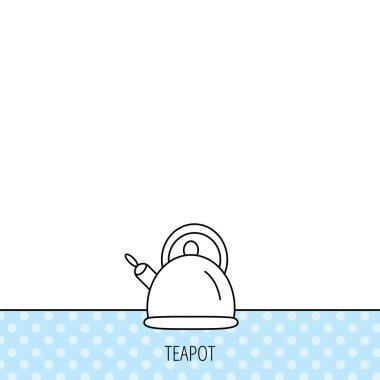 Çaydanlık simgesi. Mutfak su ısıtıcısı işareti.