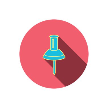 Raptiye simgesini. PIN aracı işareti.