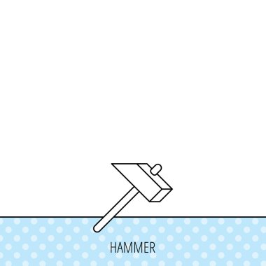 Çekiç simgesi. Onarım veya düzeltme işareti.