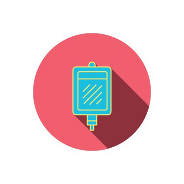 Kan bağışı simgesi. Tıp damla sayacı işareti.