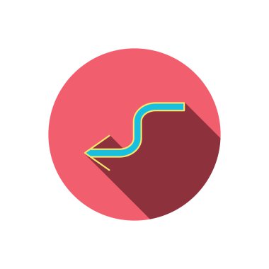 Ok arka simgesi. Önceki işaret.