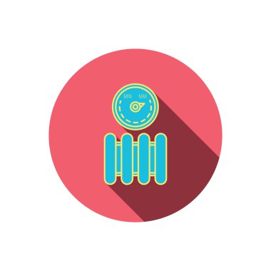 Radyatör regülatör simgesi olan. Isıtıcı işareti.