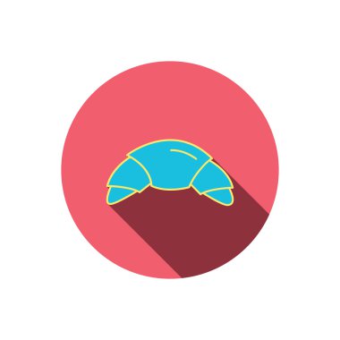 Kruvasan simgesi. Ekmek topuz işareti.