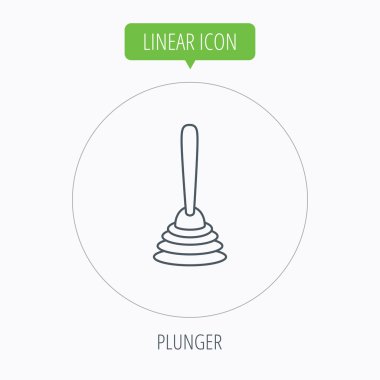 Dalgıç simgesi. Tuvalet temizleme aracı işareti.