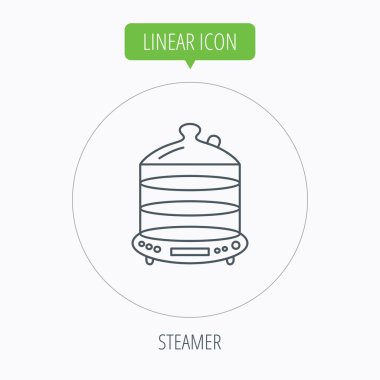 Vapur simgesi. Mutfak elektrikli araç işareti.