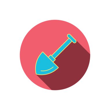 Kürek simgesi. Bahçe ekipman işareti.