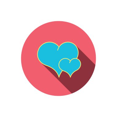 Aşk kalp simgesi. Çift romantik işareti.