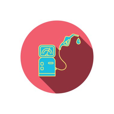 Benzin istasyonu simgesi. Benzin yakıt pompası işareti.