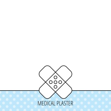 Tıbbi sıva simgesi. Yaralanma düzeltme işareti.