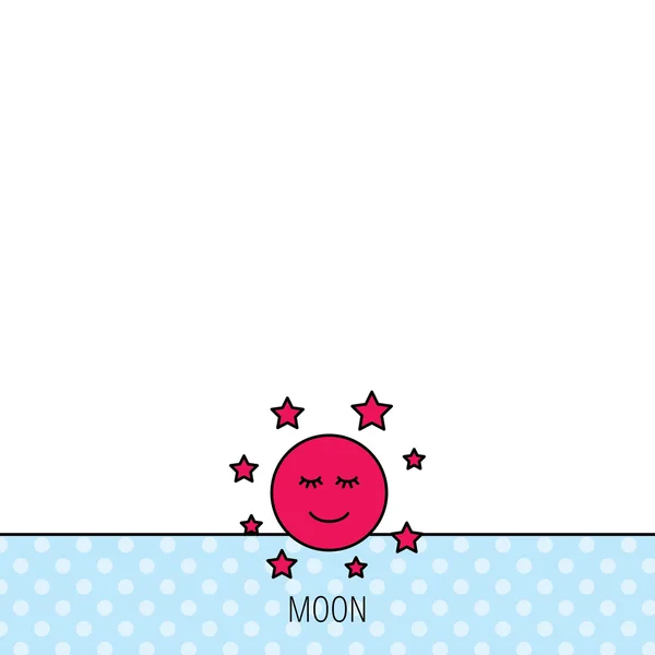 Hold és a csillag ikonra. Éjszaka, vagy alvás jele. — Stock Vector