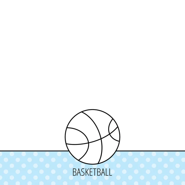 Icono del baloncesto. Señal de pelota deportiva . — Vector de stock