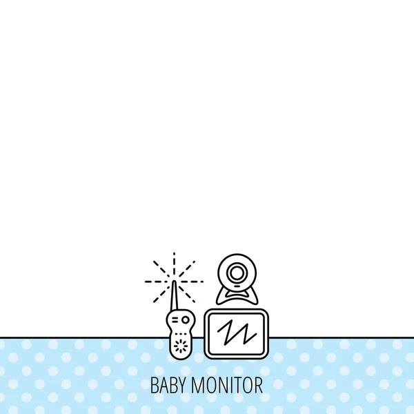 Baby monitor icon. Video nanny for newborn sign. — Stock Vector