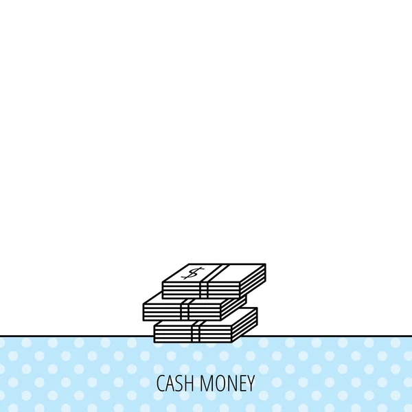 Icône cash. Dollar signe d'argent . — Image vectorielle