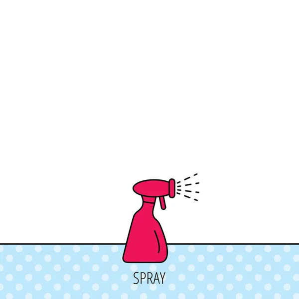 Rengöring av spray flaska ikonen. Tvätta verktyg tecken. — Stock vektor