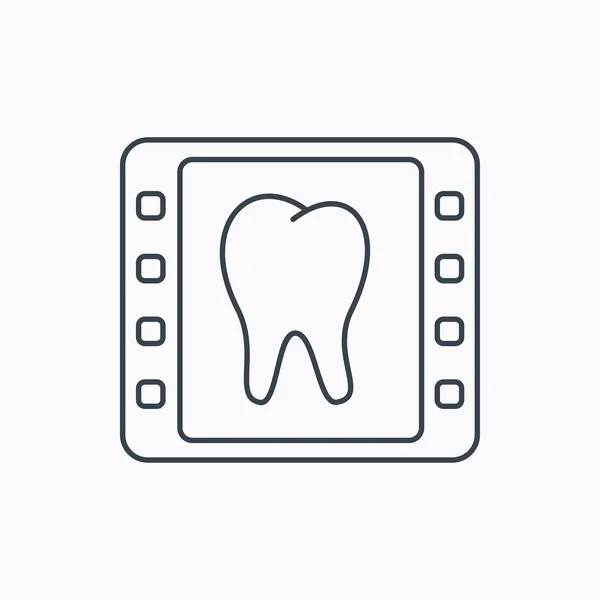 Zubní rentgenové ikona. Ortodontické rentgenovým znamení. — Stockový vektor