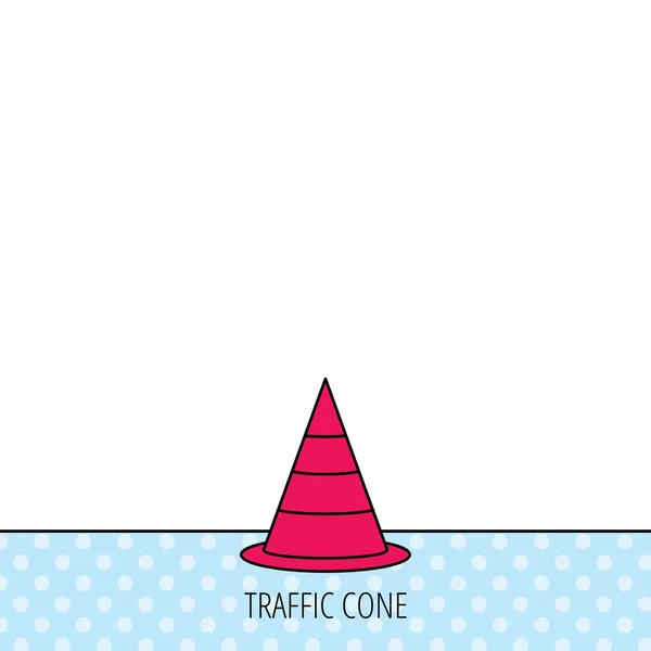 Icono de cono de tráfico. Señal de advertencia . — Archivo Imágenes Vectoriales