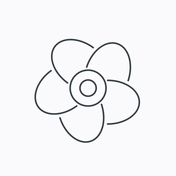 Havalandırma simgesi. Fan veya pervane işareti.