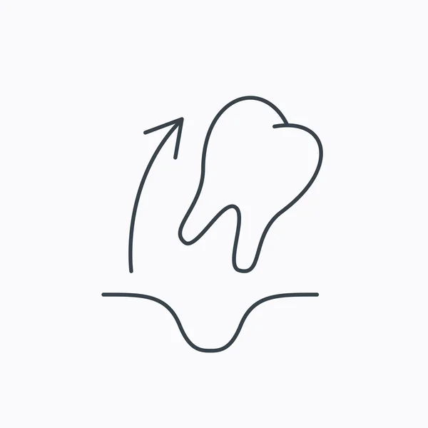 Icono de extracción de dientes. Signo de paradontosis dental . — Vector de stock