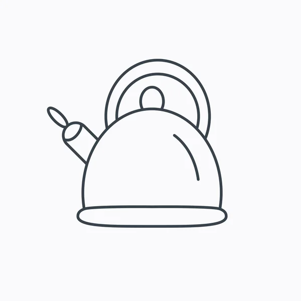 Teapot icon. Kitchen kettle sign. — Stock Vector