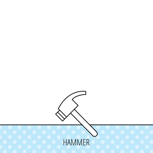 Hammer icon. Repair or fix tool sign. — Stock Vector