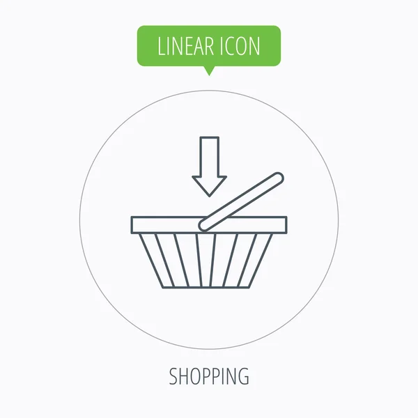 Shopping cart ikonen. Köpa online tecken. — Stock vektor