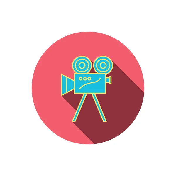 Video camera icon. Retro cinema sign. — Stock Vector