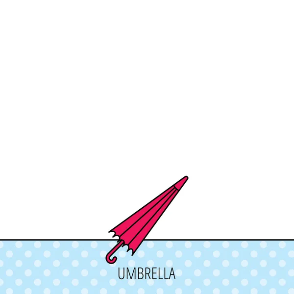 Ikona deštník. Vodní znamení ochrany. — Stockový vektor
