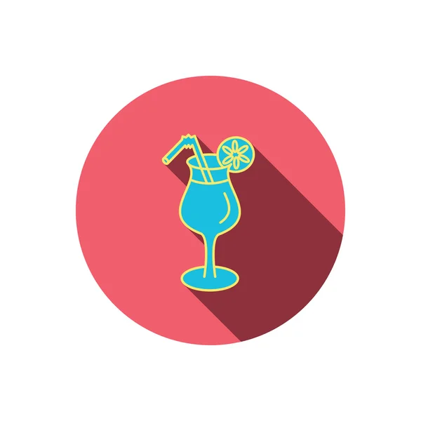 Cocktail pictogram. Glas alcohol drinken teken. — Stockvector