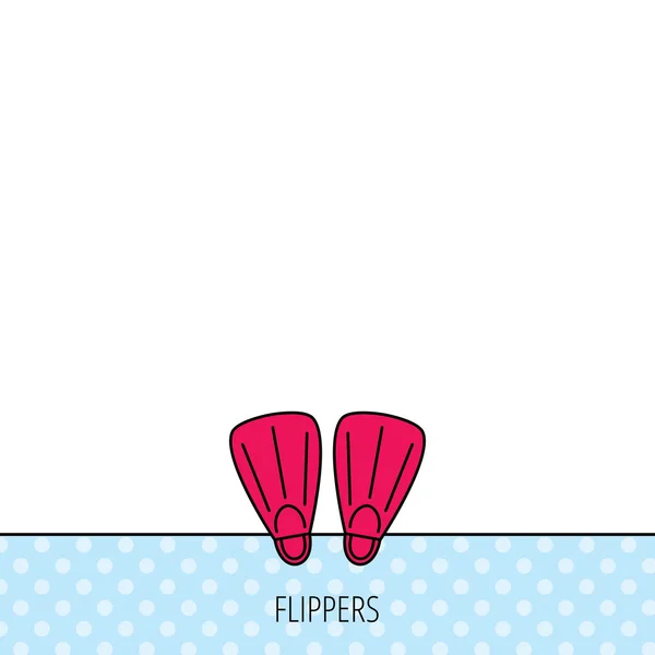 Swimming flippers icon. Diving sign. — Stock Vector