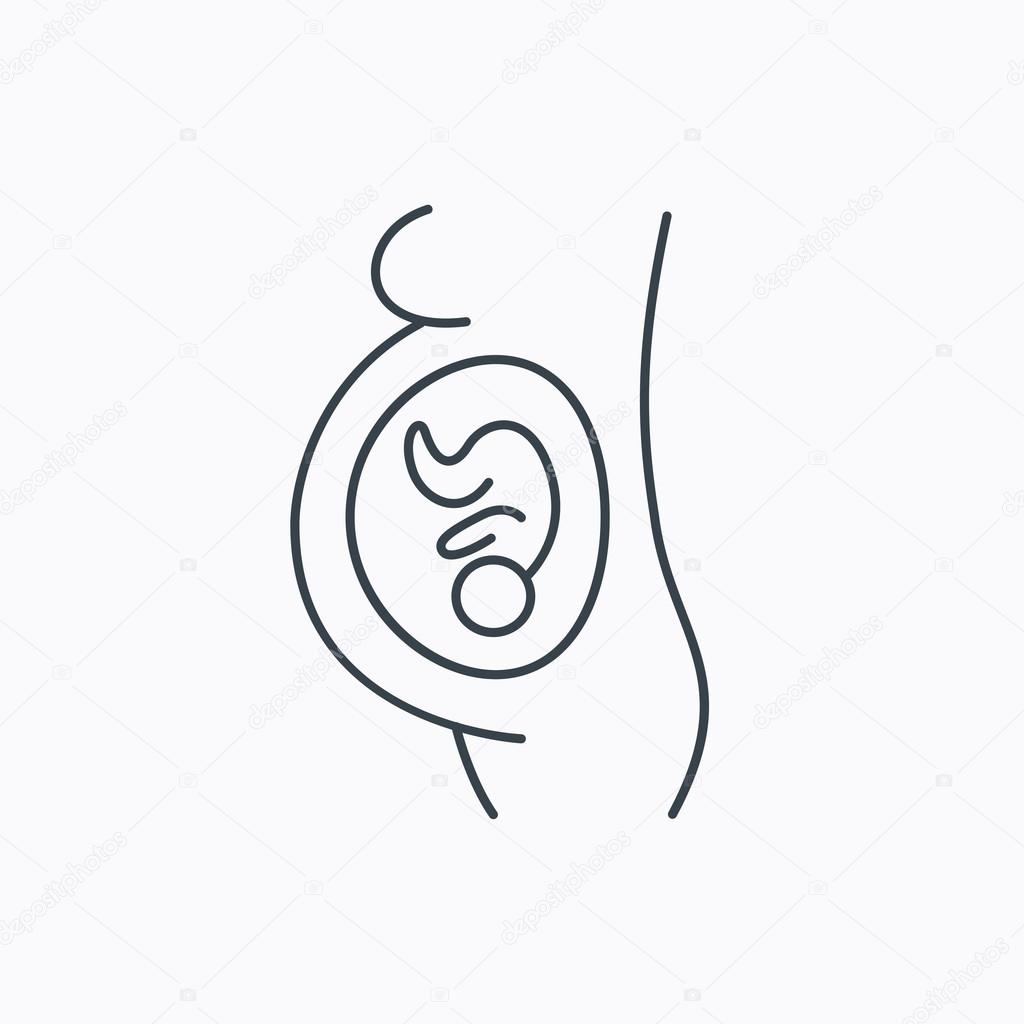 Pregnancy icon. Medical genecology sign.
