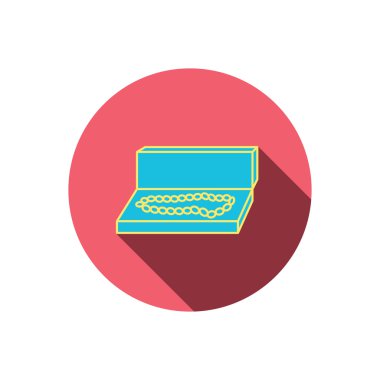 Mücevher kutusu simgesi. Lüks değerli işareti.