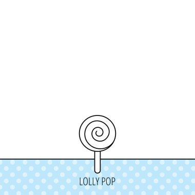 Lolipop simgesi. Lolly pop şeker işareti.
