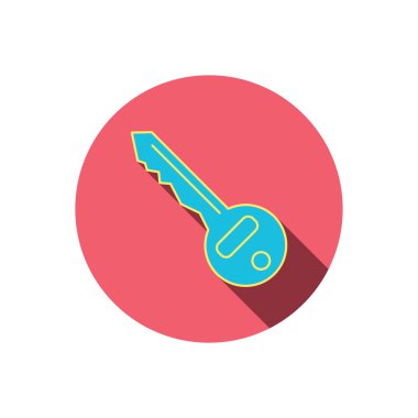 Anahtar simgesi. Kapının kilidini aracı işareti.