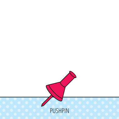 Raptiye simgesini. PIN aracı işareti.