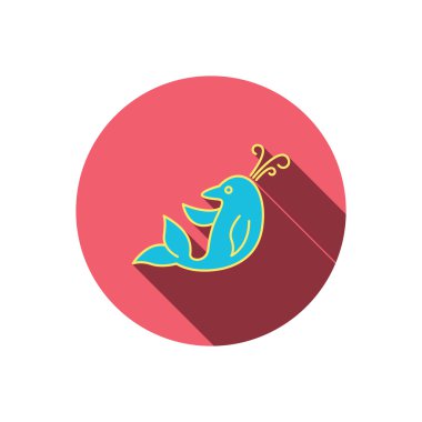 Yunus simgesi. Deniz memeli işareti.