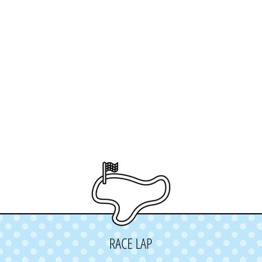 Parça veya tur simge yarış. Bayrak işareti bitirmek.