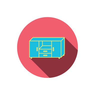 Çekmeceli simgesi. İç tuvalet işareti.