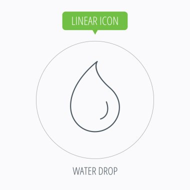 Su damla simgesi. Sıvı işareti.