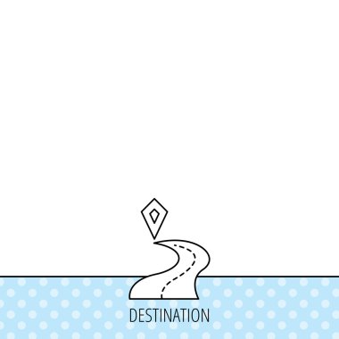 Hedef işaretçi simgesi. Yol konumu işaret.