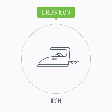 Demir simgesi. Ev işi işareti Ütü.